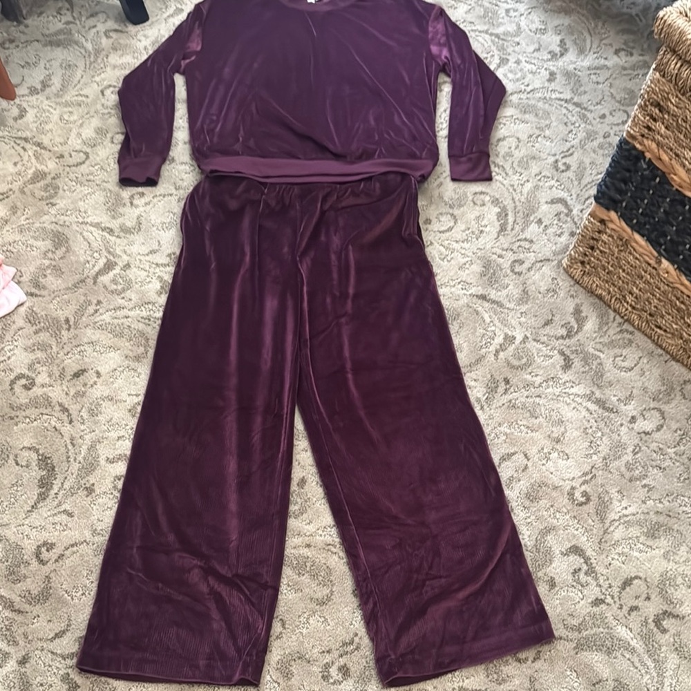 Purple Velvet Lounge Set